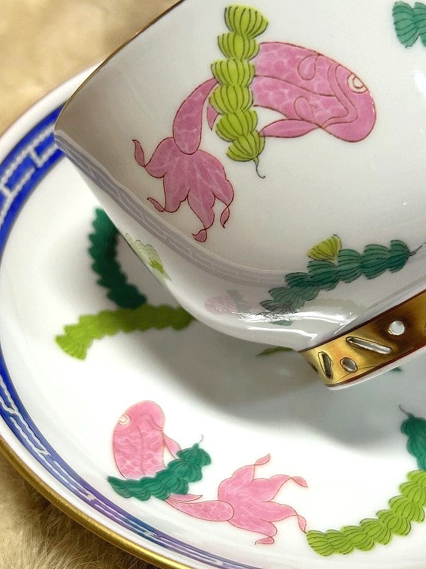 美品　Herend ヘレンド ポワッソン　ケーキ皿　シノワズリ 楽天市場】ヘレンド シノワズリ ポワッソン ケーキ皿18.5cm 2/R-1028